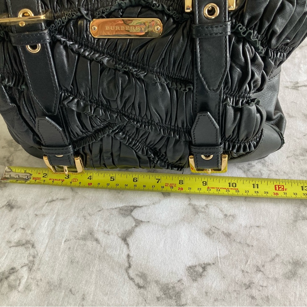 Burberry black gold buckle hardware leather bag - Picture 9 of 16